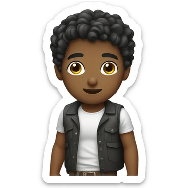 Beach boy with dark hair and colored eyes sticker