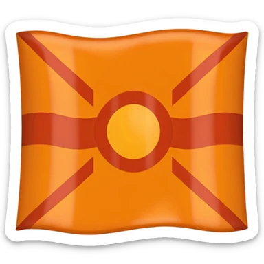 Native American Cherokee flag orange sticker