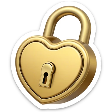 heart-shaped vintage lock sticker