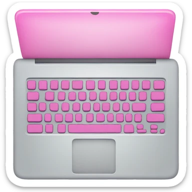 Pink laptop  sticker
