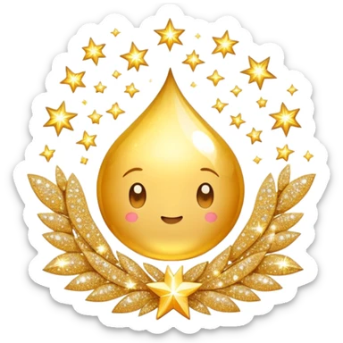 shiny sparkle icon surrounded by extra sparkles sticker