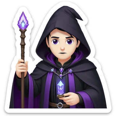 goth wizard banishing monitoring spirits  sticker