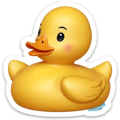Rubber duck gettinf high cartoon sticker