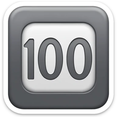 100 dans un carre gris sticker