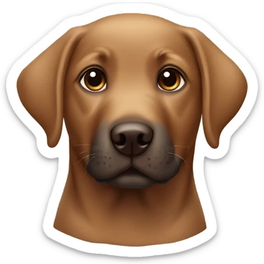 brown Labrador puppy head sticker