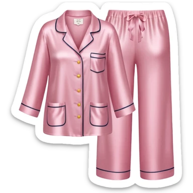 Light pink silk pyjamas set sticker