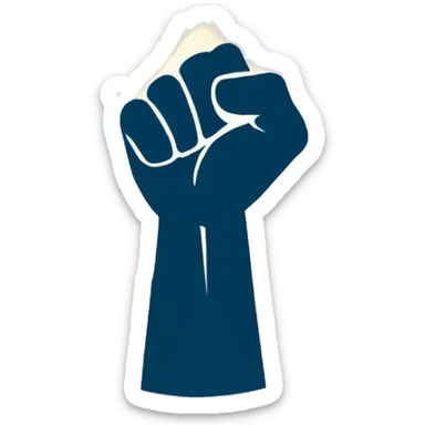raised fist with stars, should represent empowerment sticker