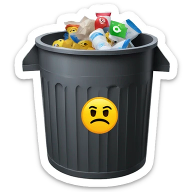 Openai gpt chat logo in a trash can sticker