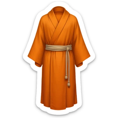 Monk Robe – Simple orange-brown robe draped loosely. sticker
