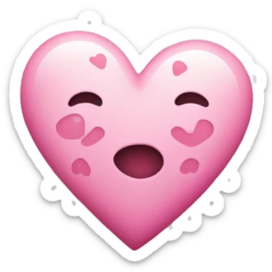 pink spotted heart sticker