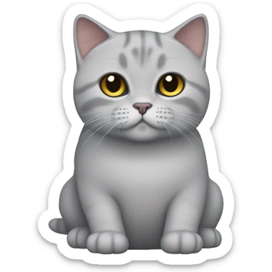 Create a British shorthair cat in lilac  sticker