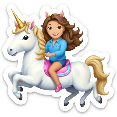 abby lee miller riding a unicorn space ship sticker