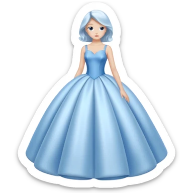 The bubble dress is typically a voluminous ball gown, designed to make Glinda look like she’s literally floating in a bubble. It features:  Pale blue or shimmering white-blue hues  sticker