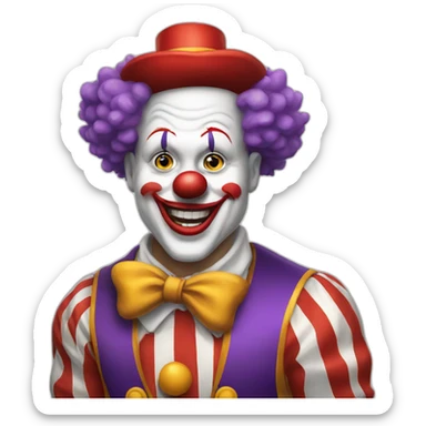 clown circus sticker