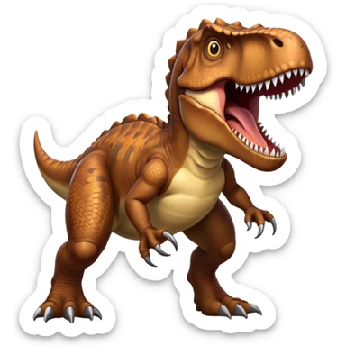 Tyrannosaurus Rex dinosaur with small arms and big teeth sticker