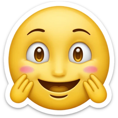 iphone yellow emoji telling a secret  sticker