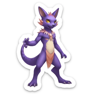 Anthro cool cute kawaii LiLaiRa-Vernid-Fakémon Full Body sticker