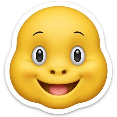 Smiley face (yellow) with mole on chin sticker