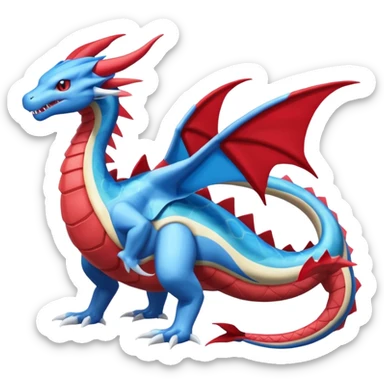 Dragonite-Flygon-Gyarados-Suicune-Kyogre-fusion, full body sticker