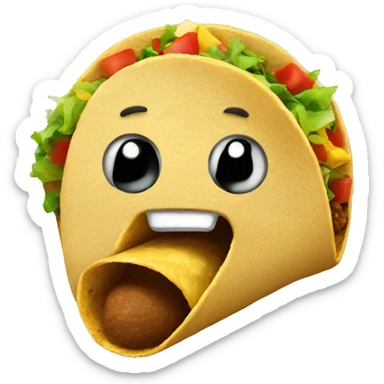 taco holding a bell sticker
