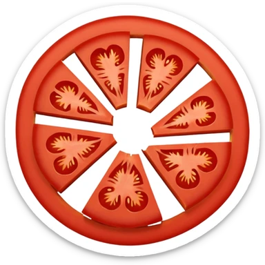 circle slice tomato sticker