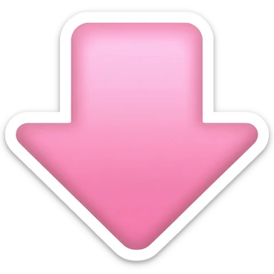 light pink arrow down sticker