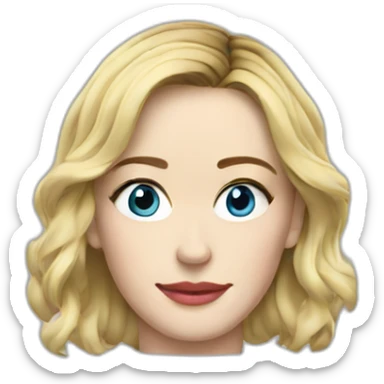 blonde Emily blunt wearing tee sticker