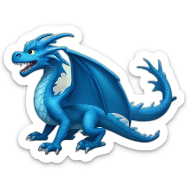 dragon azul sticker