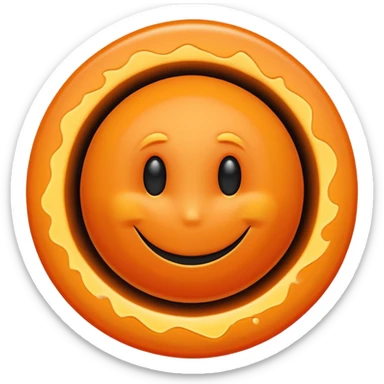 make a blackhole, accretion disk and all, with an orange smiley face sticker