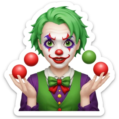 joker  Juggling Balls sticker
