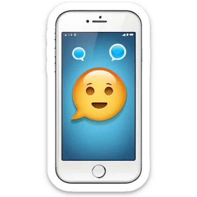 smartphone with a notification bubble sticker