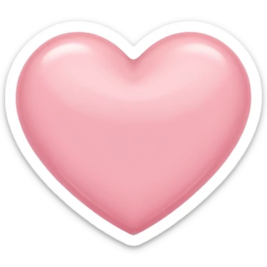 A cute light pink heart sticker