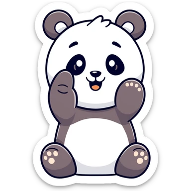 Panda showing middle finger sticker