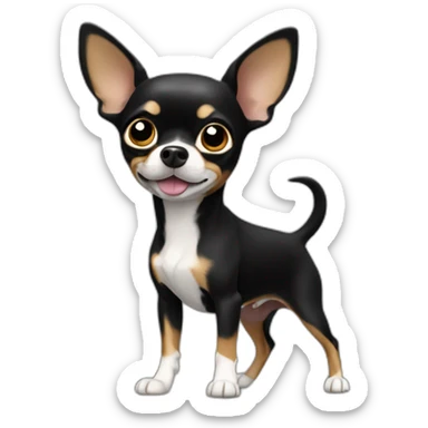 chihuahua NEGRO PASEANDO sticker