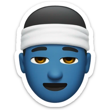 man with sleep band
 sticker