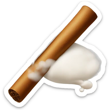 a bag of flour smokes a cigar sticker
