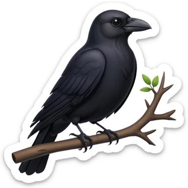 eine kleiner schwarzer rabe  sticker