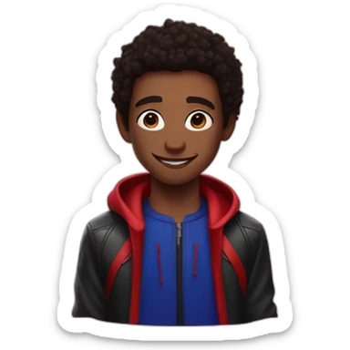 Miles morales across the spiderverse sticker