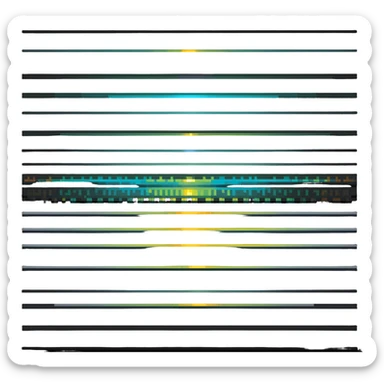 Metal dielectric interface boundary with light waves demonstrating reflection and transmission sticker