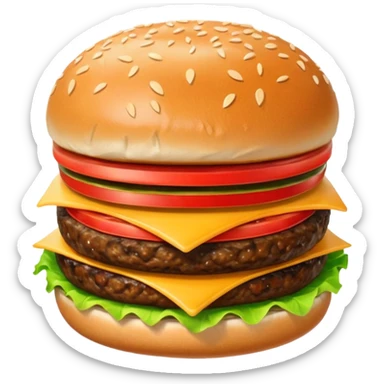 A burger eating a burger sticker
