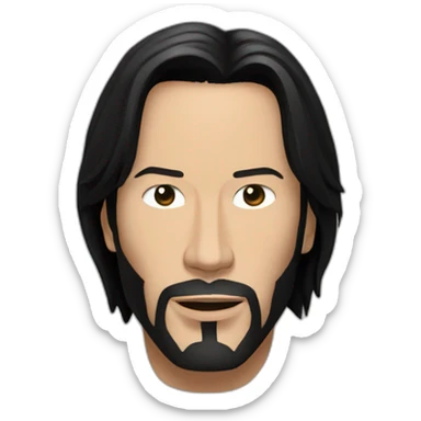 Black young keanu reeves as b matrix sticker