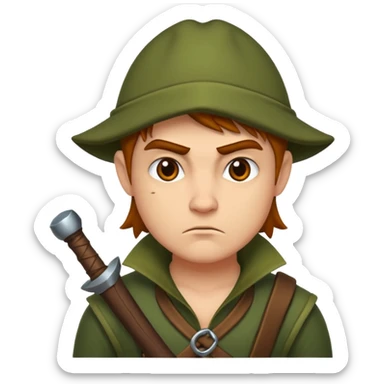forest rogue character unimpressed stop look sticker