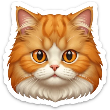 Tabby Persian cat head sticker
