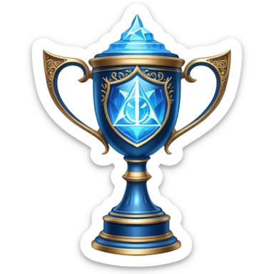 Harry Potter Triwizard Cup trophy blue glowing magical sticker
