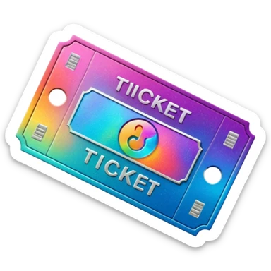 Ticket to get access to the app sticker