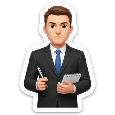 reporter man sticker