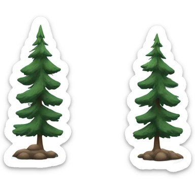 Pine trees by the lake sticker