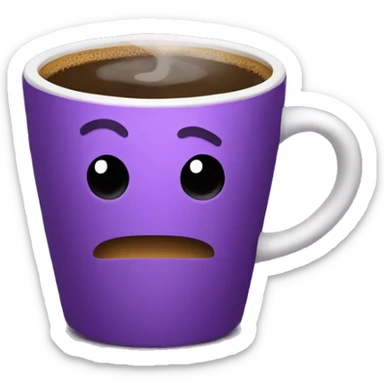 coffee in a purple cup sticker