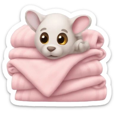 🐁 in soft pink a blanket sticker