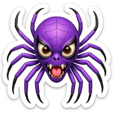 make me a purple web spider sticker